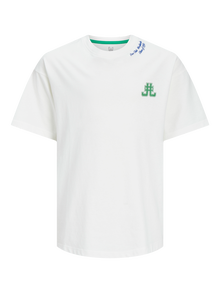 Jack & Jones Stampato T-shirt Junior -Cloud Dancer - 12254238