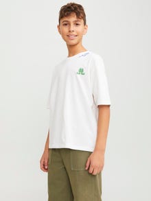 Jack & Jones Stampato T-shirt Junior -Cloud Dancer - 12254238