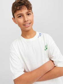 Jack & Jones Spausdintas raštas Marškinėliai Jaunimui -Cloud Dancer - 12254238