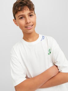 Jack & Jones Stampato T-shirt Junior -Cloud Dancer - 12254238