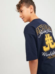 Jack & Jones Printed T-shirt For boys -Navy Blazer - 12254238