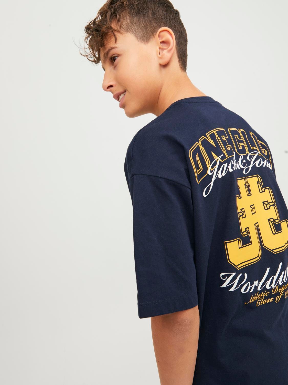Jack & Jones T-shirt Imprimé Pour les garçons -Navy Blazer - 12254238