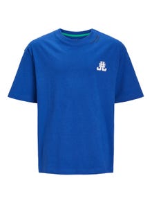 Jack & Jones Trykk T-skjorte For gutter -Mazarine Blue - 12254238