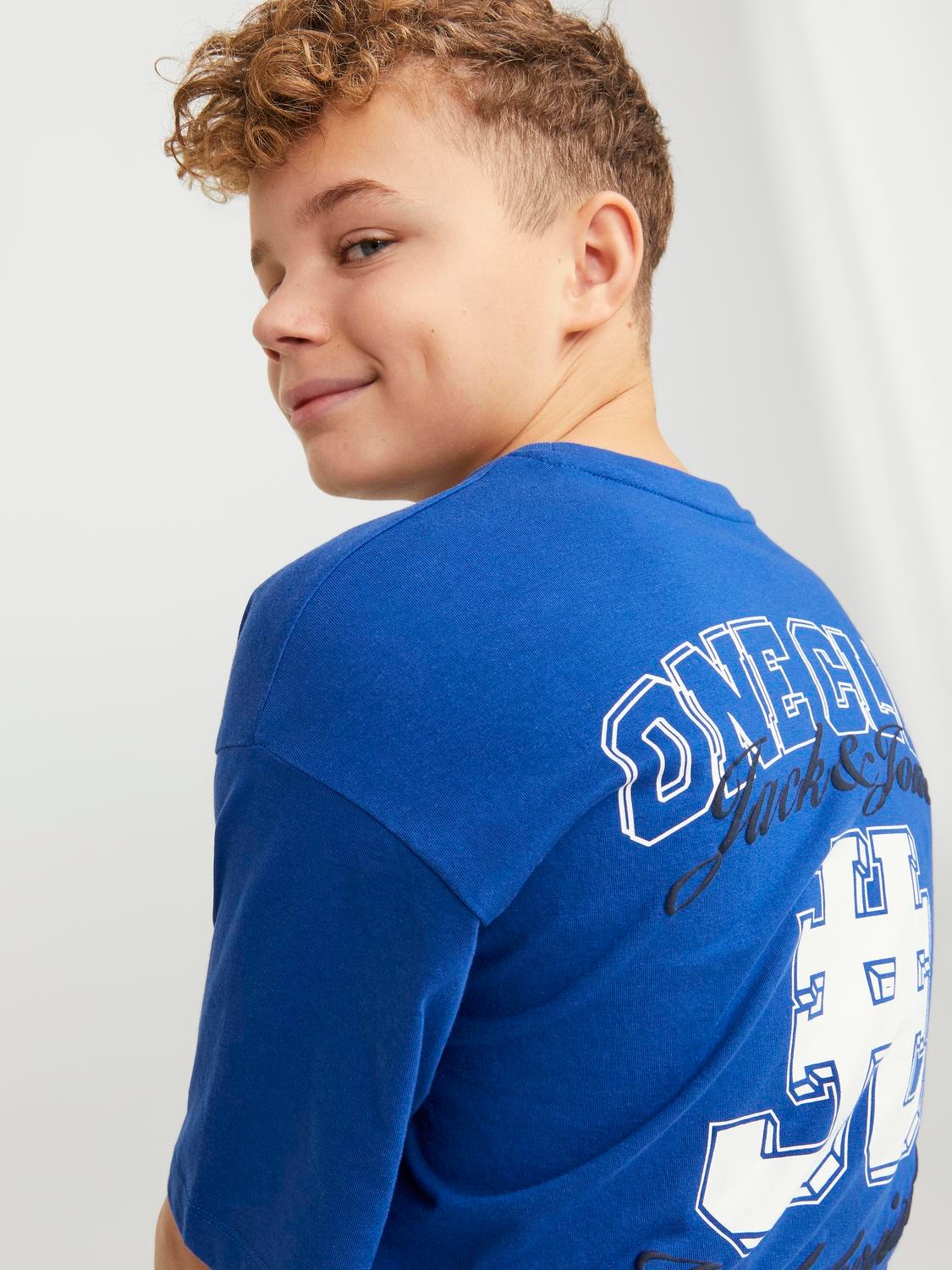 Jack & Jones T-shirt Imprimé Pour les garçons -Mazarine Blue - 12254238