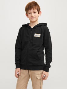 Jack & Jones Gedruckt Kapuzenjacke Junior -Black - 12254258