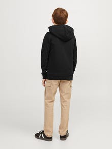 Jack & Jones Printed Zip Hoodie Junior -Black - 12254258