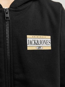 Jack & Jones Printed Zip Hoodie Junior -Black - 12254258
