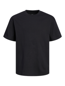 Jack & Jones Plain T-shirt For boys -Black - 12254288