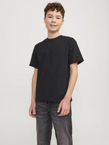 Jack & Jones Enfärgat T-shirt För pojkar -Black - 12254288