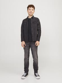 Jack & Jones Plain T-shirt For boys -Black - 12254288