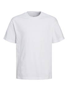 Jack & Jones Poikien Yksivärinen T-paita -White - 12254288