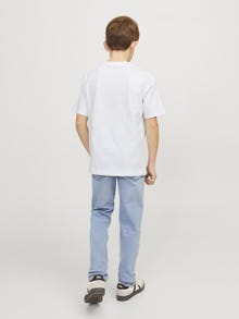 Jack & Jones Vanlig T-skjorte For gutter -White - 12254288