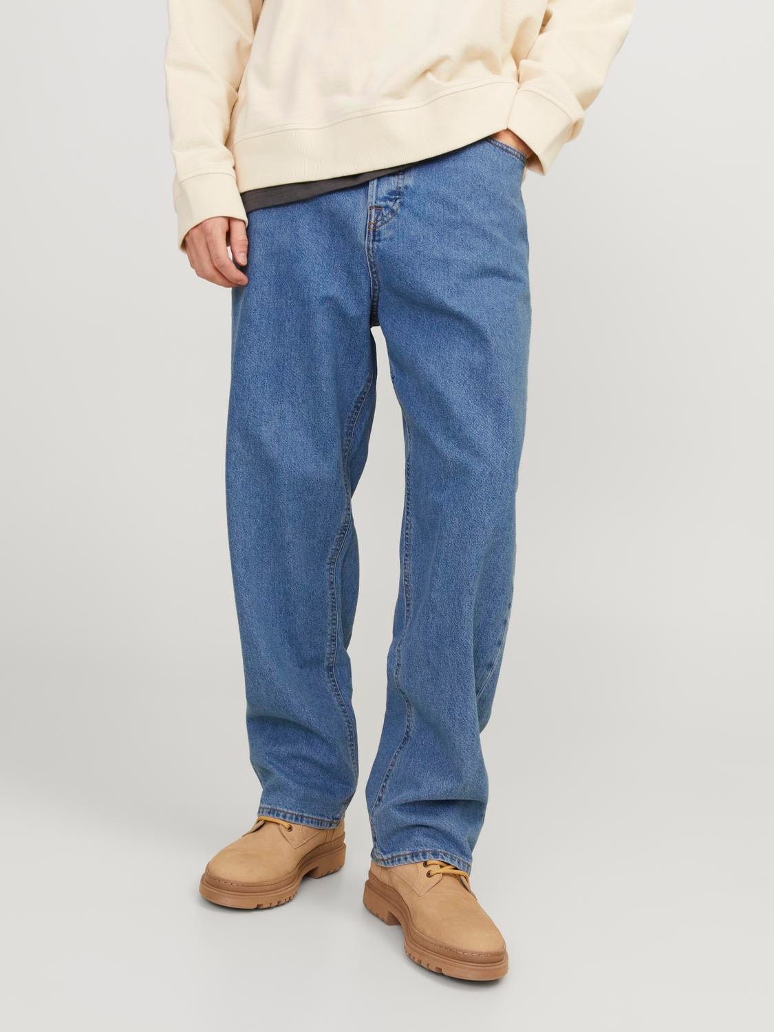 JJIALEX JJORIGINAL SQ 735 Baggy fit jeans | Medium Blue | Jack & Jones®