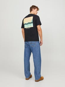 Jack & Jones T-shirt Estampar Decote Redondo -Black - 12254328