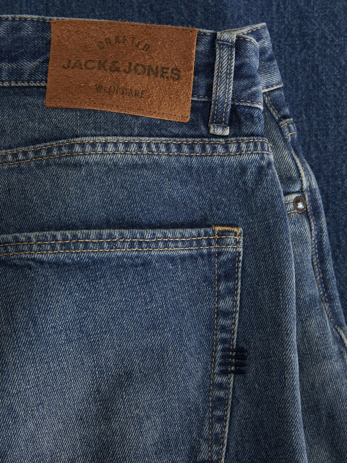 Jack & Jones JJIEDDIE JJCOOPER JOS 735 SN Loose fit farmer -Blue Denim - 12254348