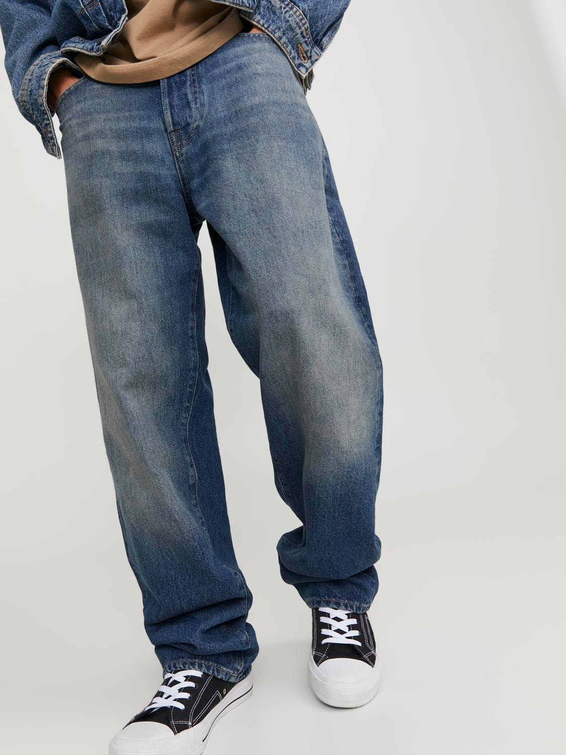 Jack & Jones JJIEDDIE JJCOOPER JOS 735 SN Loose fit farmer -Blue Denim - 12254348