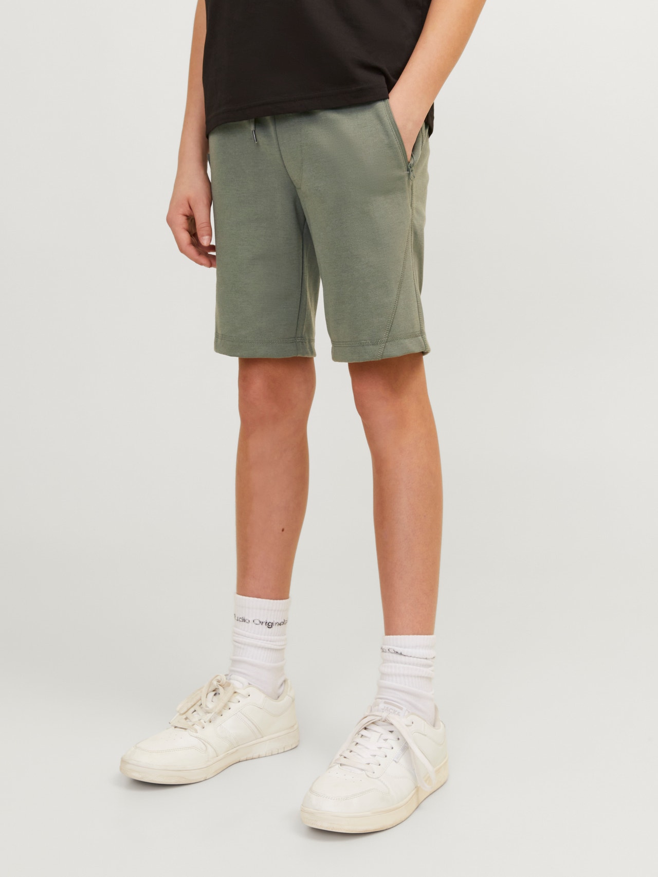Jack & Jones Slim Fit Sweatstof shorts Voor jongens -Agave Green - 12254364