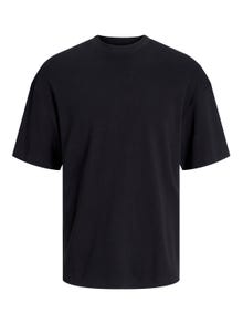 Jack & Jones Enfärgat Rundringning T-shirt -Black - 12254412