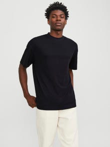 Jack & Jones Bez vzoru Kruhový výstřih Tričko -Black - 12254412