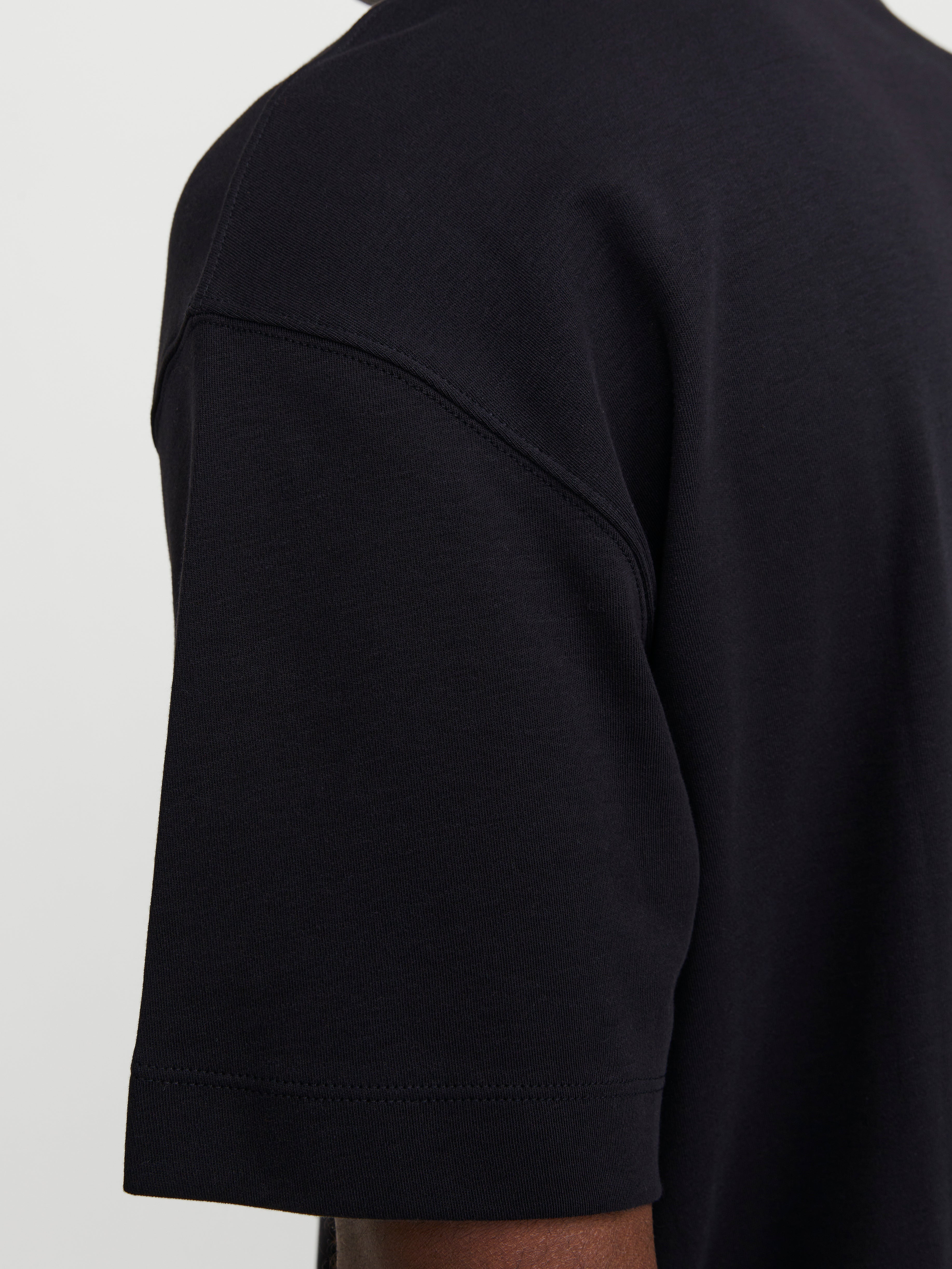 Einfarbig Rundhals T-shirt | Schwarz | Jack & Jones®