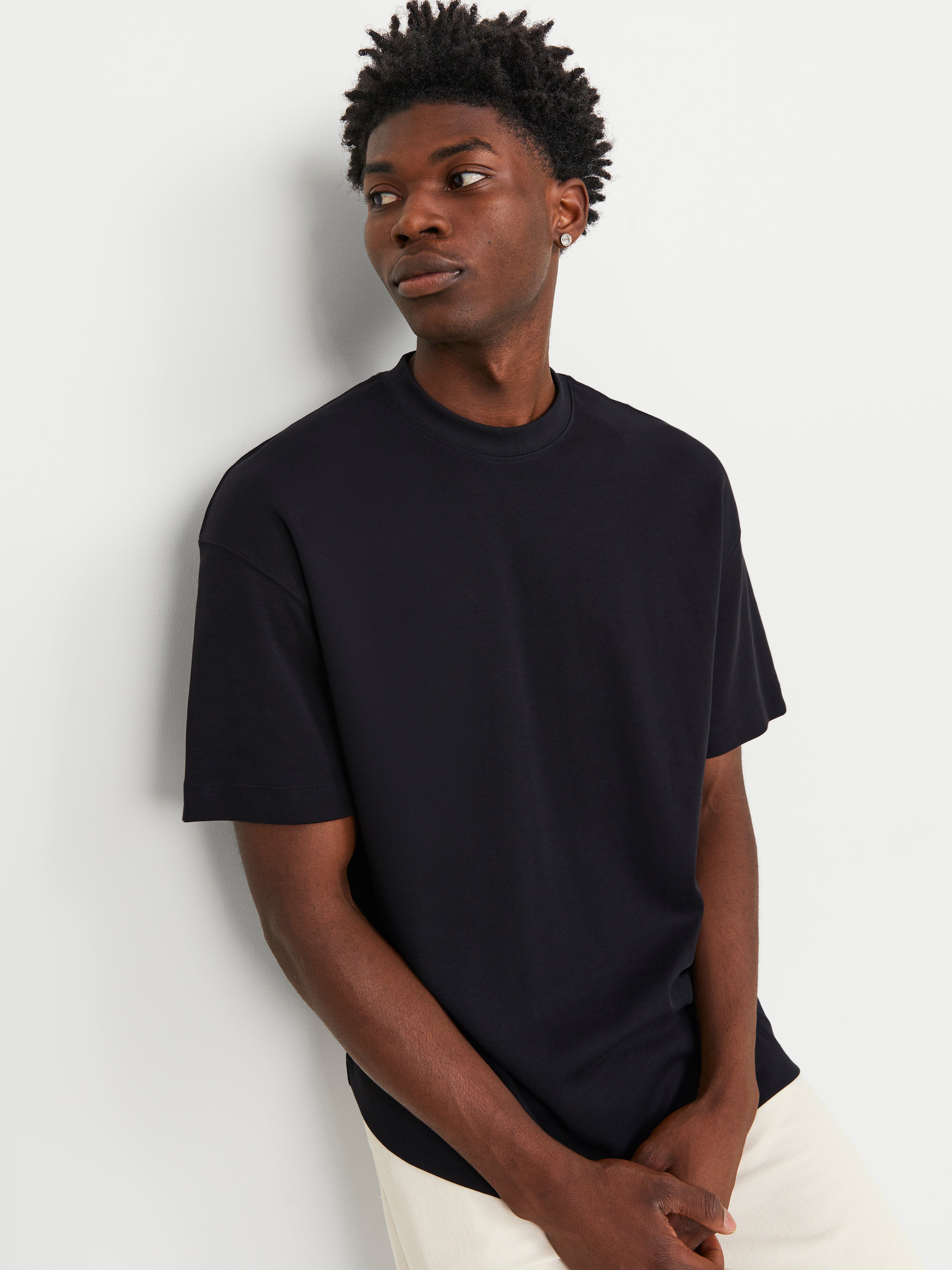 Plain Crew neck T-shirt | Black | Jack & Jones®