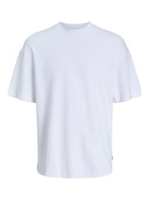 Jack & Jones Gładki Okrągły dekolt T-shirt -White - 12254412
