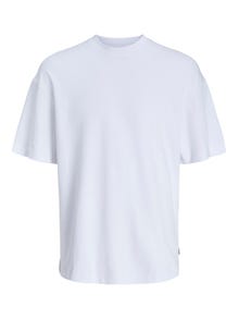 Jack & Jones Vienspalvis Apskritas kaklas Marškinėliai -White - 12254412