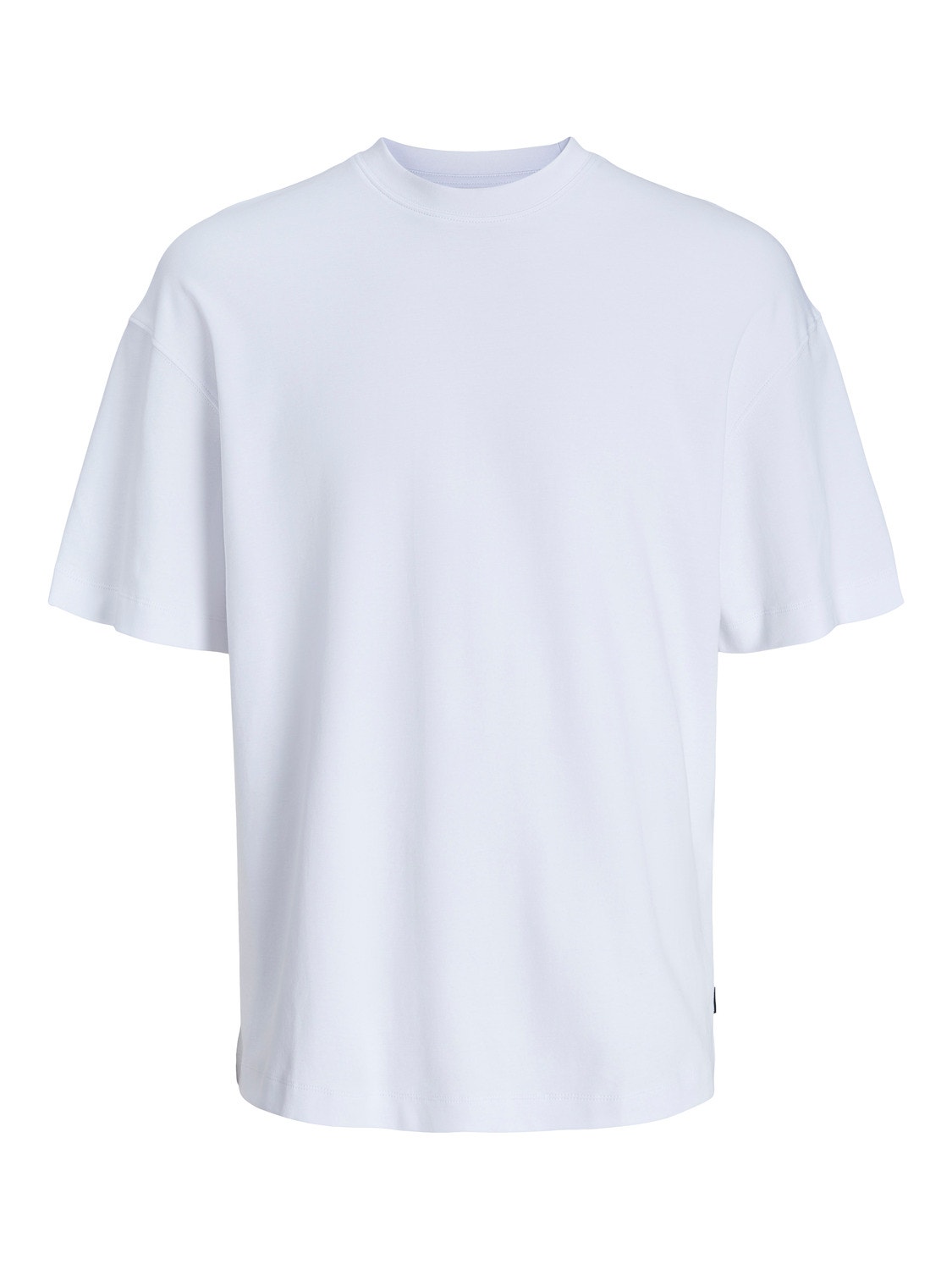 Jack & Jones Yksivärinen Pyöreä pääntie T-paita -White - 12254412