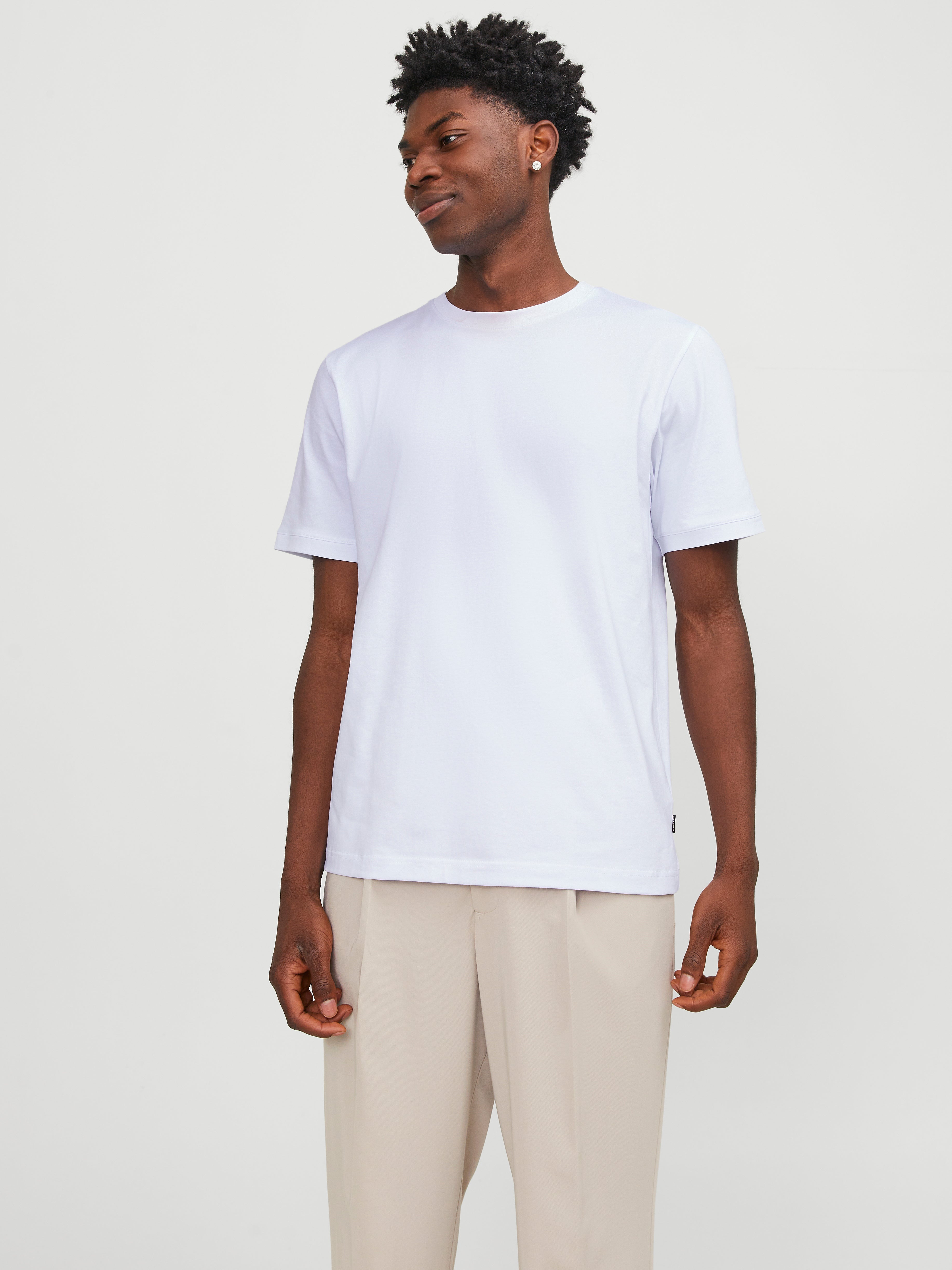 Einfarbig Rundhals T-shirt | Weiß | Jack & Jones®