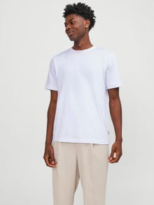 Jack & Jones Einfarbig Rundhals T-shirt -White - 12254412