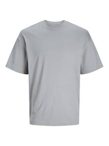 Jack & Jones Yksivärinen Pyöreä pääntie T-paita -Ultimate Grey - 12254412