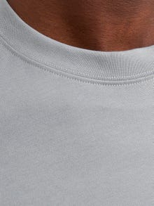 Jack & Jones Yksivärinen Pyöreä pääntie T-paita -Ultimate Grey - 12254412