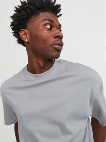 Jack & Jones Plain Crew neck T-shirt -Ultimate Grey - 12254412