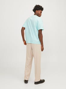 Jack & Jones Ühevärviline Ümmargune kaelus T-särk -Soothing Sea - 12254412