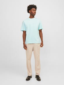 Jack & Jones Ühevärviline Ümmargune kaelus T-särk -Soothing Sea - 12254412