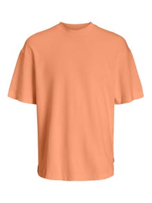 Jack & Jones Enfärgat Rundringning T-shirt -Apricot Ice  - 12254412