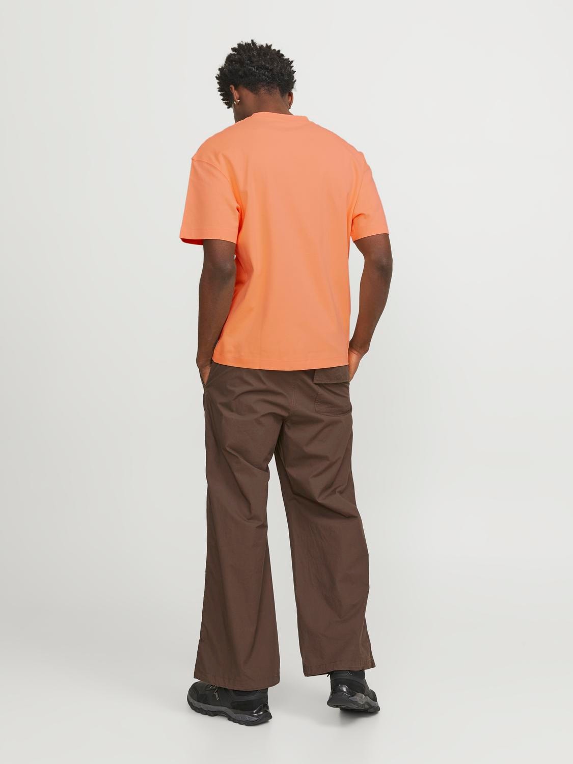 Jack & Jones Vanlig O-hals T-skjorte -Apricot Ice  - 12254412