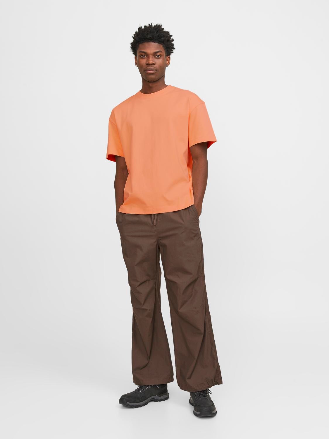Jack & Jones T-shirt Liso Decote Redondo -Apricot Ice  - 12254412