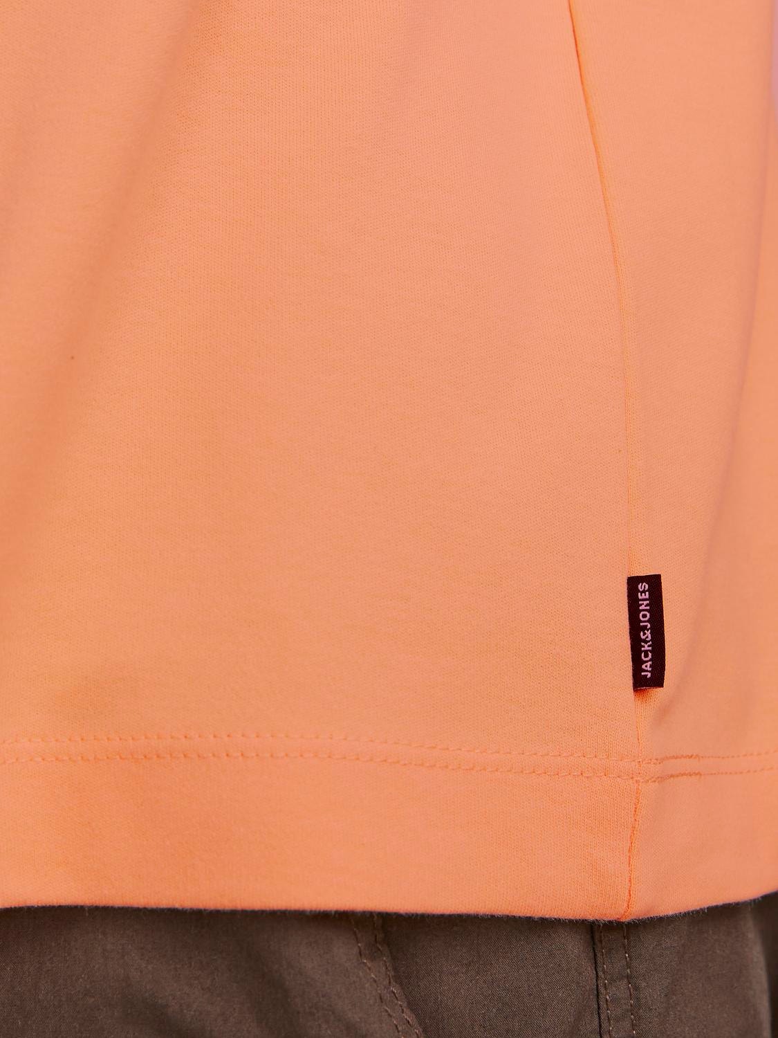 Jack & Jones Bez vzoru Kruhový výstřih Tričko -Apricot Ice  - 12254412