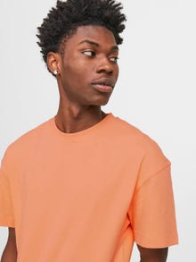 Jack & Jones Bez vzoru Kruhový výstřih Tričko -Apricot Ice  - 12254412