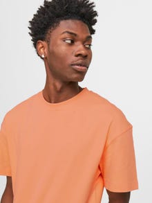 Jack & Jones Vanlig O-hals T-skjorte -Apricot Ice  - 12254412