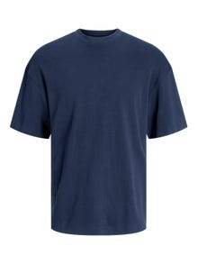 Jack & Jones Einfarbig Rundhals T-shirt -Ensign Blue - 12254412