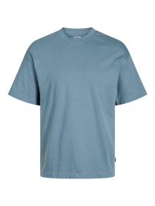 Jack & Jones Einfarbig Rundhals T-shirt -Goblin Blue - 12254412