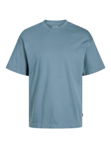 Jack & Jones Gładki Okrągły dekolt T-shirt -Goblin Blue - 12254412