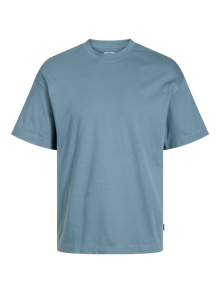 Jack & Jones Plain Crew neck T-shirt -Goblin Blue - 12254412