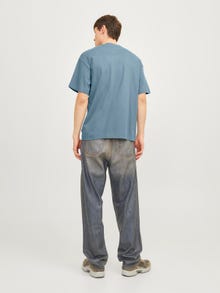 Jack & Jones Einfarbig Rundhals T-shirt -Goblin Blue - 12254412