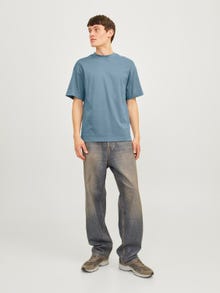 Jack & Jones Einfarbig Rundhals T-shirt -Goblin Blue - 12254412