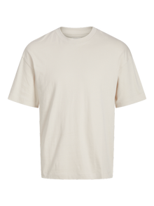 Jack & Jones Einfarbig Rundhals T-shirt -Moonbeam - 12254412