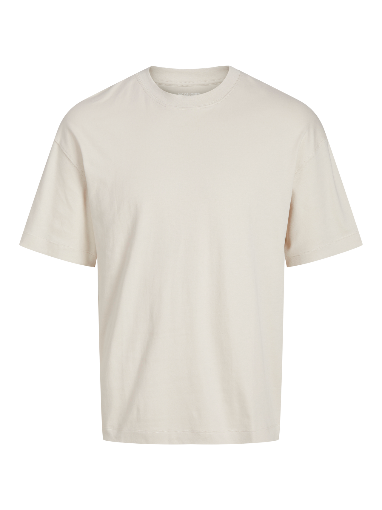 Jack & Jones T-shirt Liso Decote Redondo -Moonbeam - 12254412