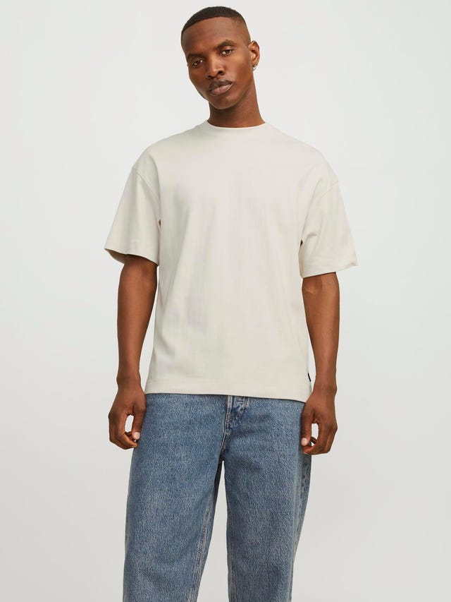 Jack & Jones Gładki Okrągły dekolt T-shirt - 12254412